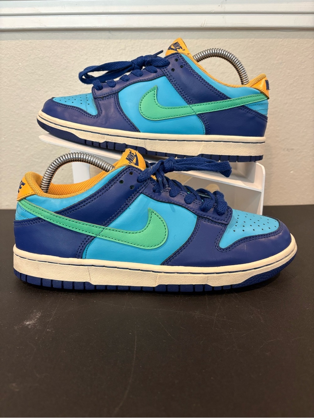Nike Kids Dunk Low DV1693-401 Blue Low Top Lace-Up Sneaker Shoes Youth Sz 7Y